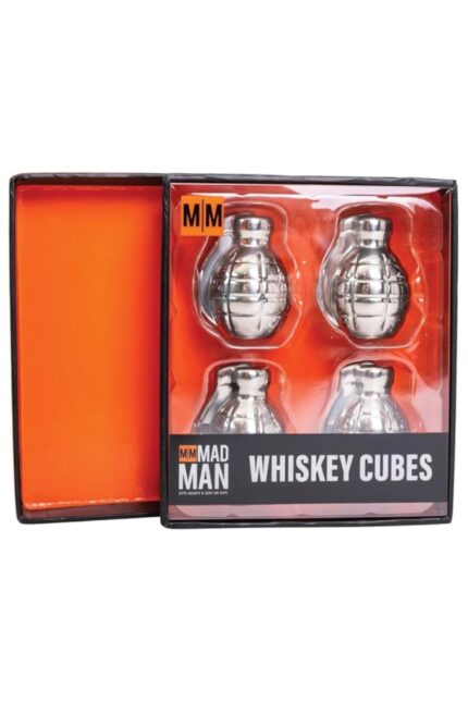 Παγάκια για Whiskey Stainless Steel Χειροβομβίδες 4τεμ.