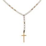 Ροζάριο με όνυχα λευκό και αιματίτη - Image 2