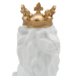 Διακοσμητικό Polyresin 8Χ13Χ22,5 εκ. Λιοντάρι Λευκό Χρυσό