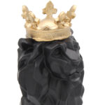 Διακοσμητικό Polyresin 8Χ13Χ22,5 εκ. Λιοντάρι Μαύρο Χρυσό