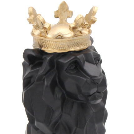 Διακοσμητικό Polyresin 8Χ13Χ22,5 εκ. Λιοντάρι Μαύρο Χρυσό