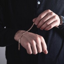 Man with a expensive bracelet. Fashion accessories and jewelry
